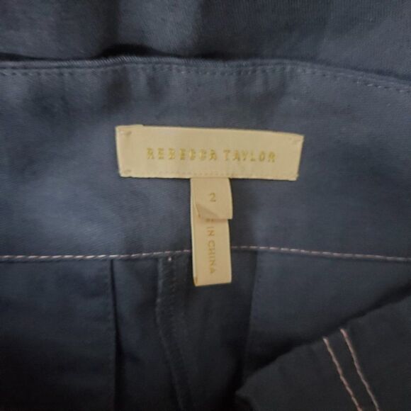 Rebecca Taylor Linen Cropped Pant 2 - Picture 7 of 8